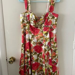 Maggy London Floral Satin Sundress